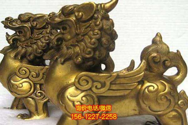 精美貔貅雕塑，不銹鋼烤漆，高雅裝飾庭院寺廟