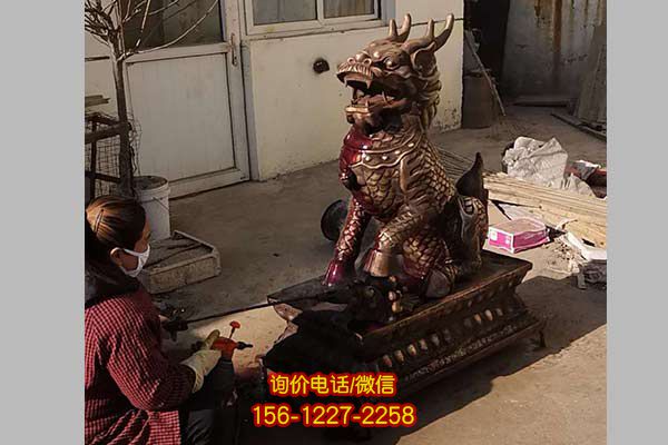 麒麟景區不銹鋼動物景觀雕塑 麒麟景區不銹鋼動物景觀雕塑