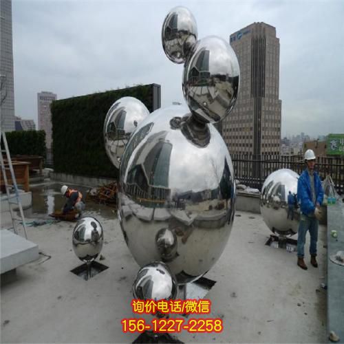 小區不銹鋼鏡面雕塑，提升景觀視覺效果