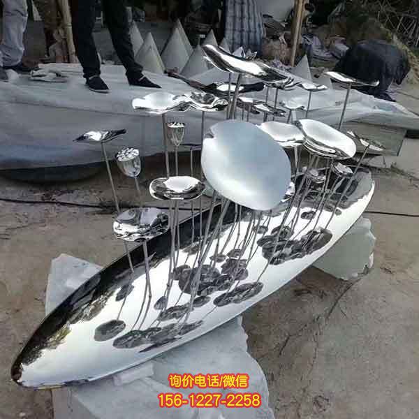 荷葉雕塑，美化水景園林景觀