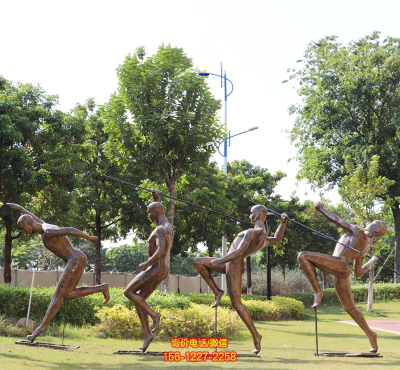 戶外公園林景觀小區學校體育廣場玻璃鋼抽象跑步運動人物雕塑擺件_989 戶外公園林景觀小區學校體育廣場玻璃鋼抽象跑步運動人物雕塑擺件_989