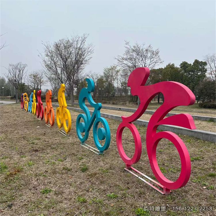 不銹鋼剪影騎車人物雕塑,抽象運動人物雕塑加工廠家 不銹鋼剪影騎車人物雕塑,抽象運動人物雕塑加工廠家