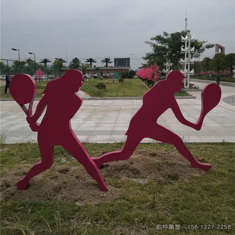 打羽毛球雕塑06 打羽毛球雕塑06