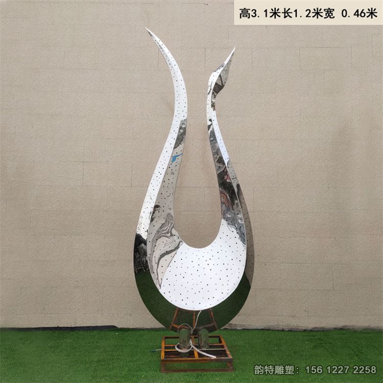 鏡面不銹鋼天鵝雕塑,抽象發光天鵝雕塑制作廠家 鏡面不銹鋼天鵝雕塑,抽象發光天鵝雕塑制作廠家