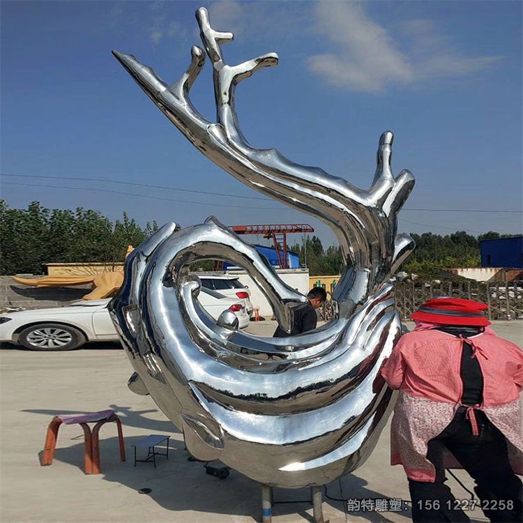 鏡面不銹鋼浪花雕塑,很多款抽象浪花造型雕塑案例 鏡面不銹鋼浪花雕塑,很多款抽象浪花造型雕塑案例