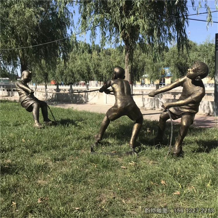 廣場玻璃鋼拔河小孩雕塑,兒童拔河雕塑案例欣賞 廣場玻璃鋼拔河小孩雕塑,兒童拔河雕塑案例欣賞