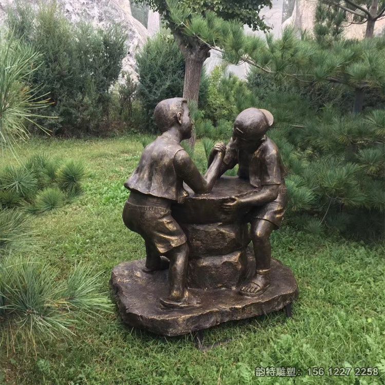 玻璃鋼掰手腕雕塑,童趣主題雕塑各種造型任選 玻璃鋼掰手腕雕塑,童趣主題雕塑各種造型任選