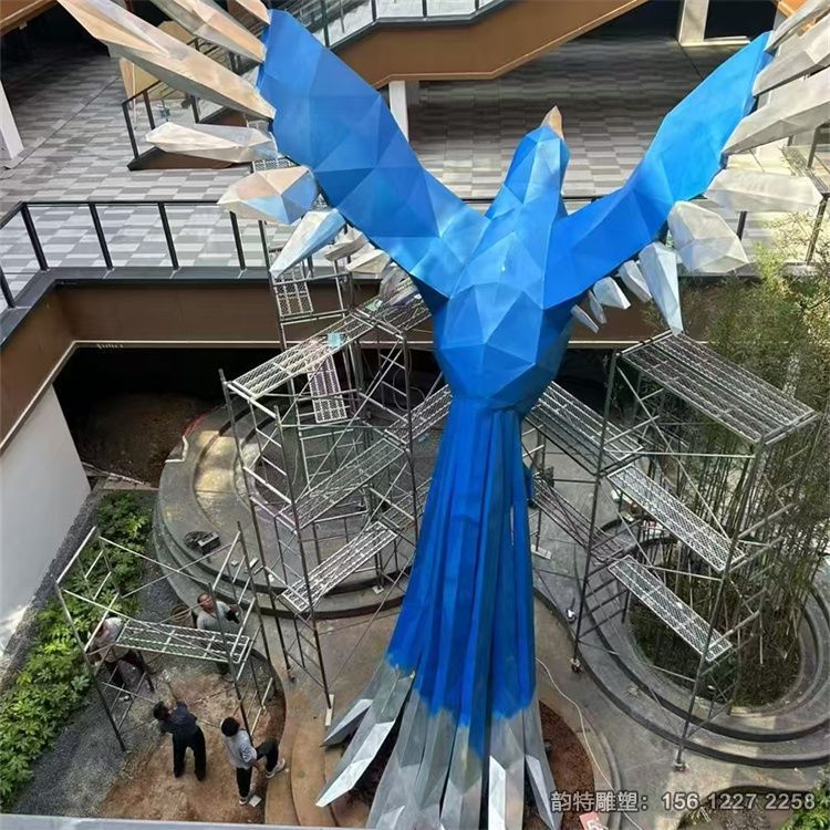 定制廣場(chǎng)大鳥雕塑 大型不銹鋼鳥雕塑