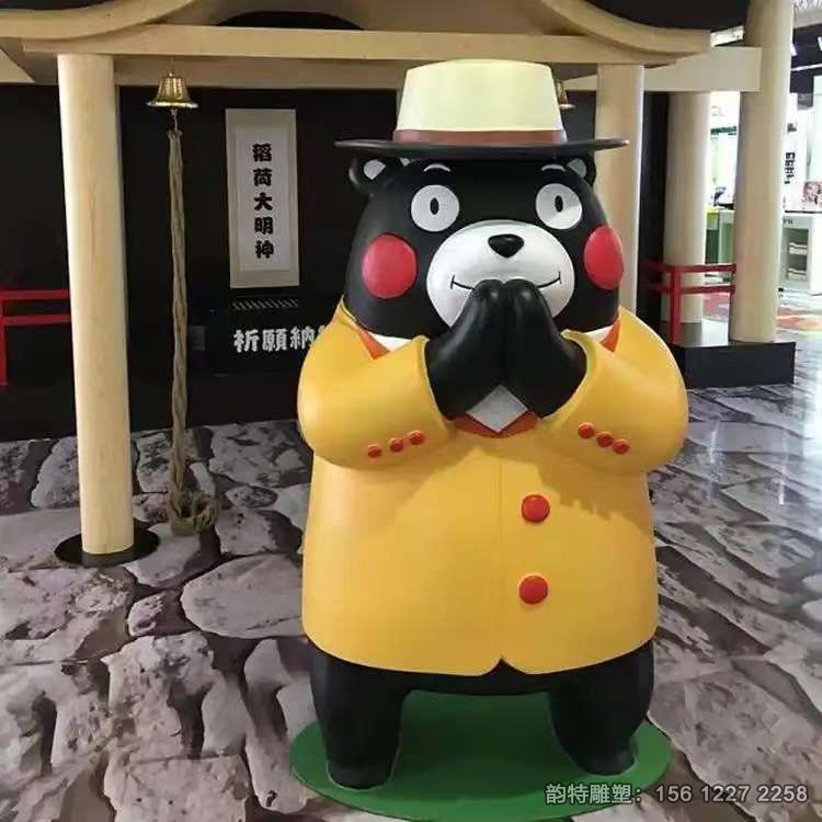 玻璃鋼卡通熊雕塑 造型可愛做工細致 玻璃鋼卡通熊雕塑 造型可愛做工細致