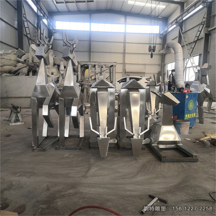 不銹鋼鹿雕塑52